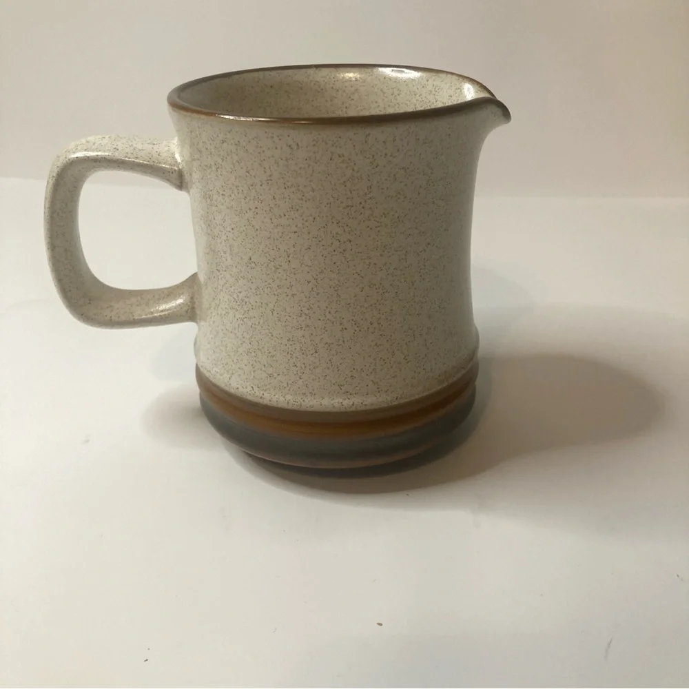 Rare Vintage 70s Denby Langley Creamer Potter’s Wheel Rust Red Oatmeal Interior